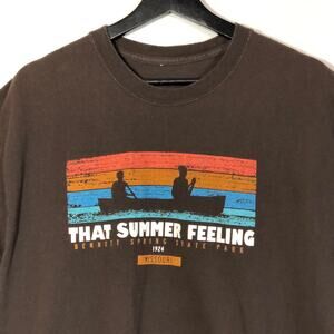 Bennett Springs Missouri Graphic Brown T Shirt Unisex Large Short Sleeve